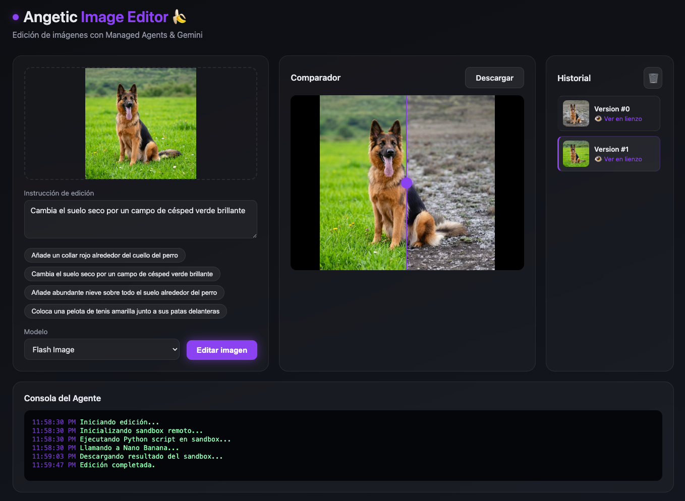 Screenshot de la aplicación